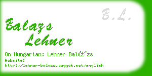 balazs lehner business card